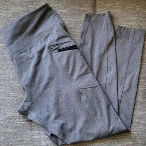 Eddie Bauer Grey Athletic Legging with Zippered Pockets - Size Large